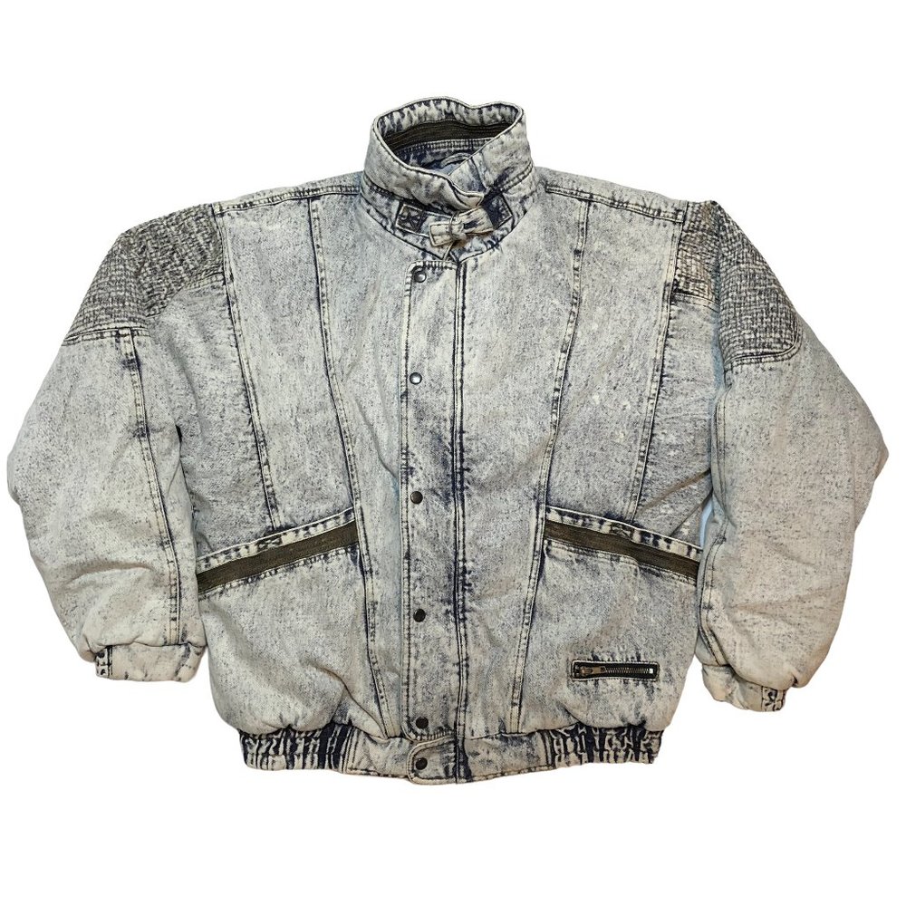 Vintage puffer jean jacket